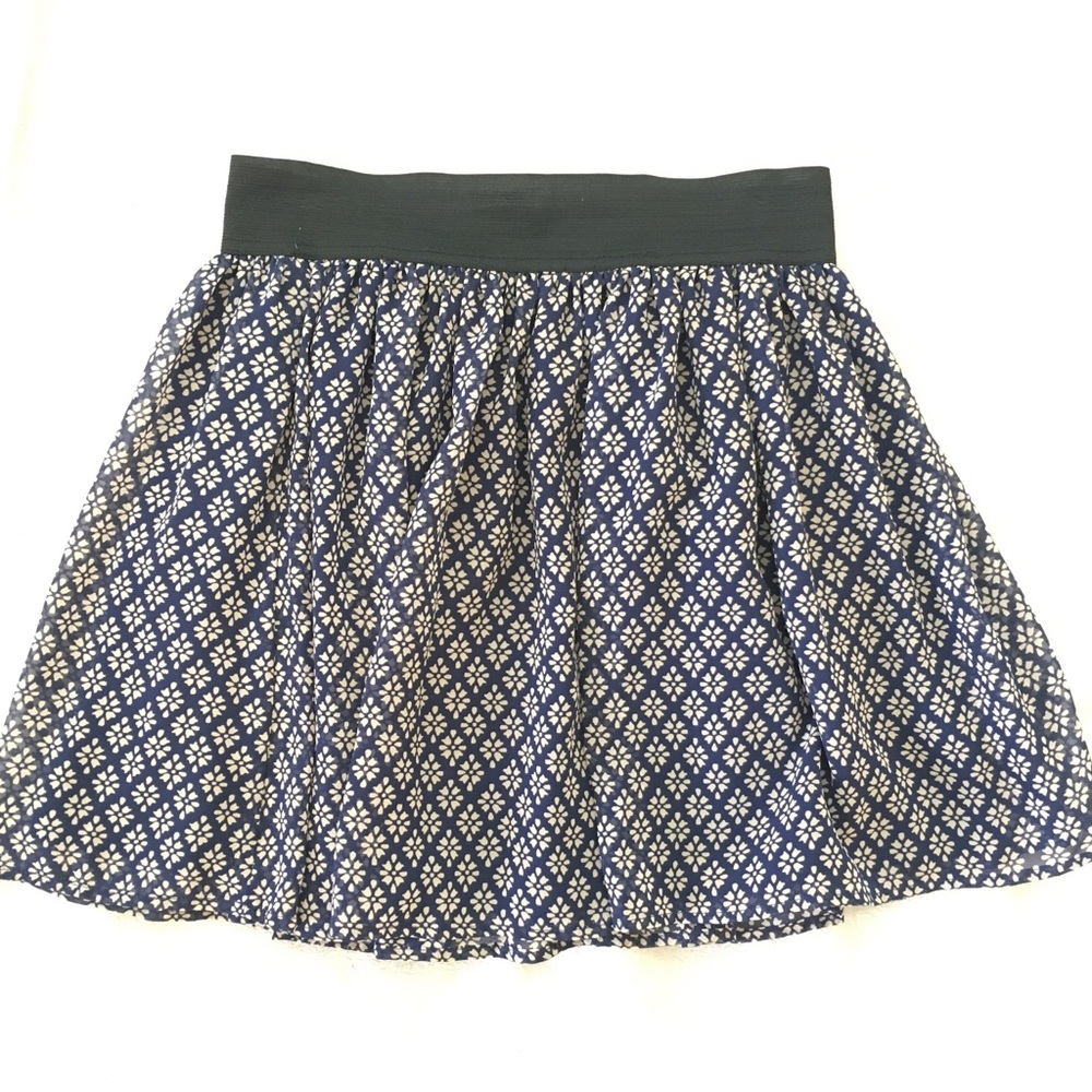 Patterned Chiffon Skirt